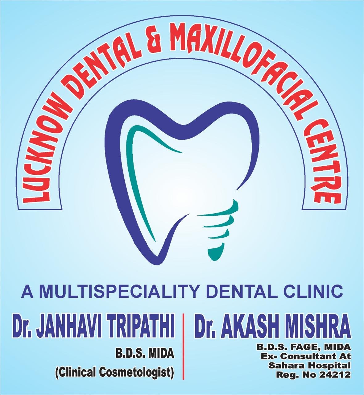 Hindi clinic treatment poster for Lucknow Dental and Maxillofacial Centre