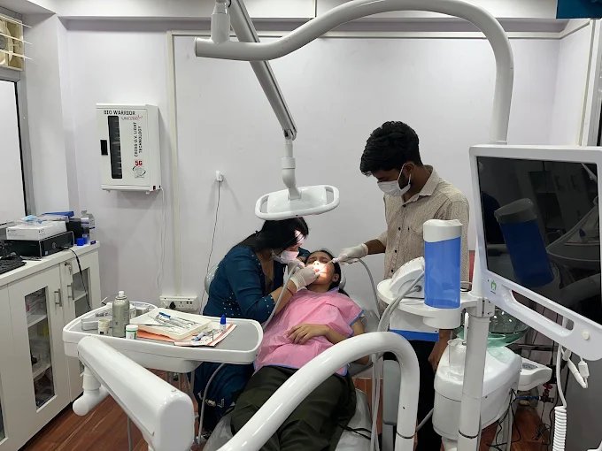 Patient receiving dental treatment at Lucknow Dental and Maxillofacial Centre
